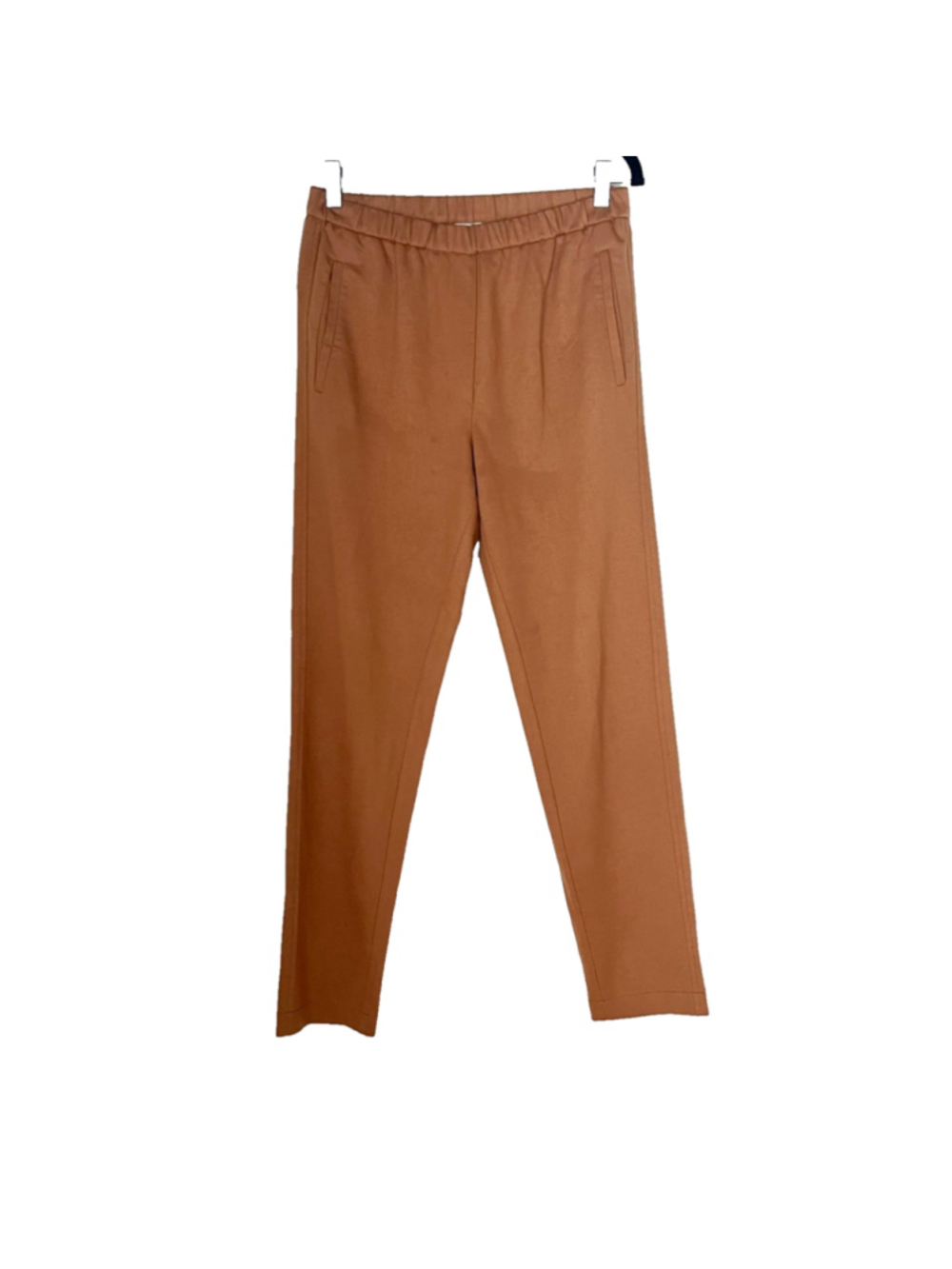 forte_forte 100% Virgin Wool Camel Pull On Trousers Pants Italy Size 0 Designer
